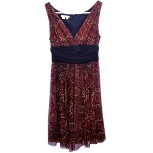 London Times Dress Women's Size 6 Petite 6P Zipper Party V Neck Sleeveless